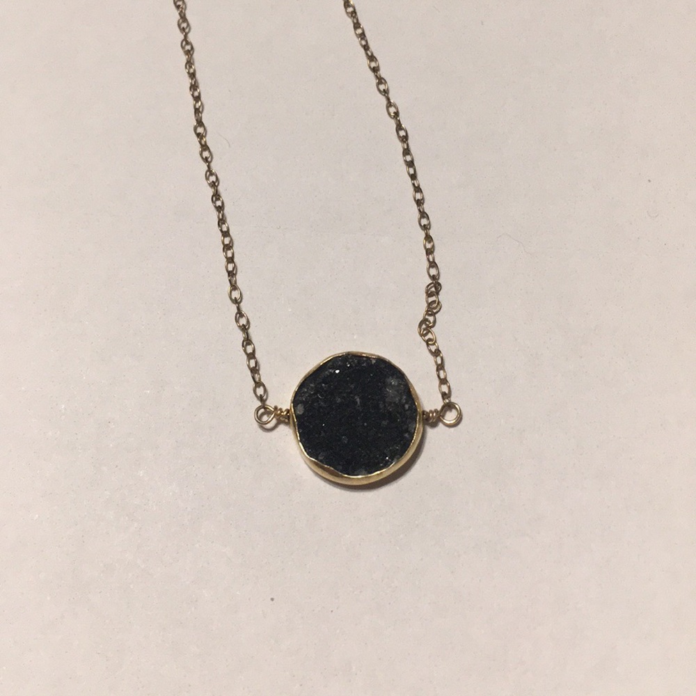 Gold Druzy Necklace
